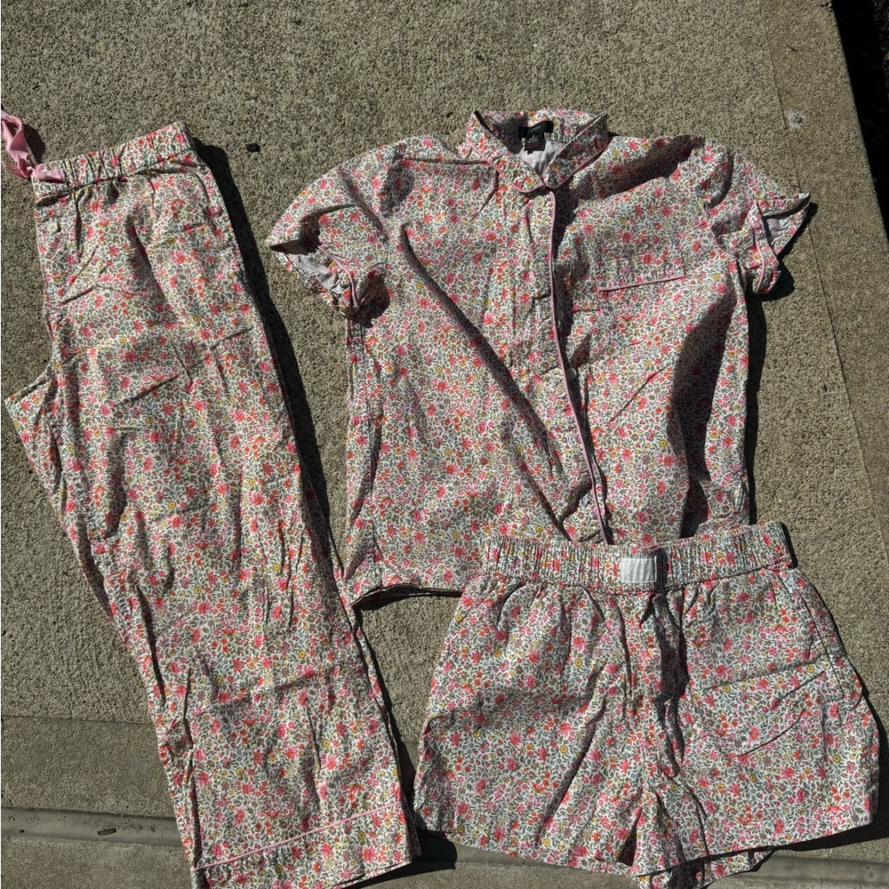 J. Crew Floral pajama set